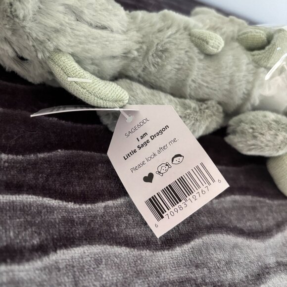 RARE Jellycat Little Sage Dragon BNWT - Picture 5 of 5